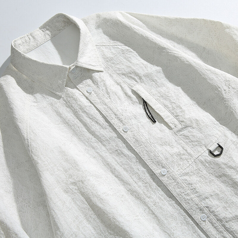 Unisex Boxy Overshirt Jacket with D-Ring and Hidden Chest Pocket Mune Fashion