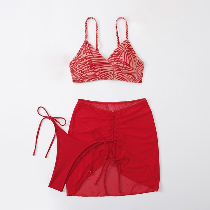 Women’s Bikini Set with playful wrap skirt and sophisticated lacing details Mune Fashion