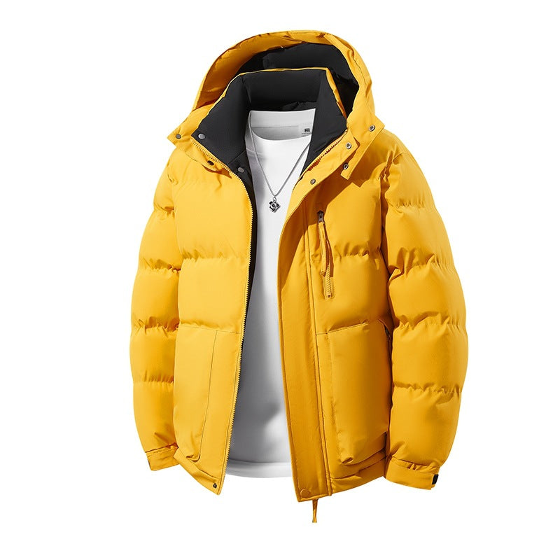 Men's Warm Down Look Quilted Jacket with Hood, Thermal Lining & Drawstring Mune Fashion