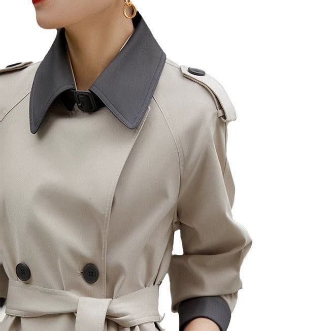 Ladies Stylish Trench Coat with Waist Belt Mune Fashion