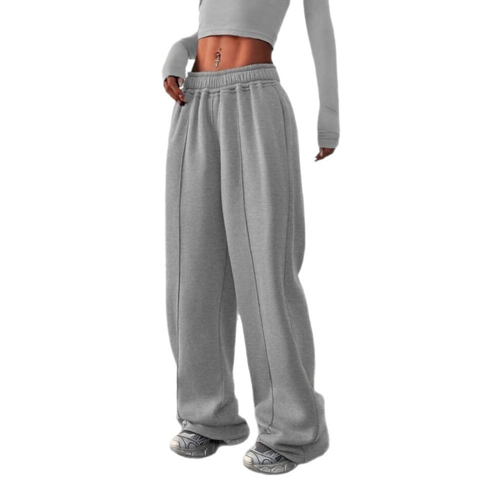 Women's cropped shirt and wide high-waist jogging pants set Mune Fashion