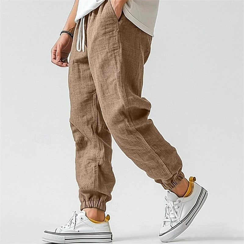 Men's Lightweight and Comfortable Linen Jogging Pants Mune Fashion
