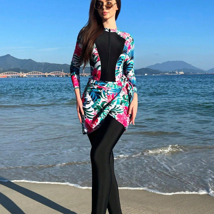 Women Long Sleeve Swimsuit Mune Fashion