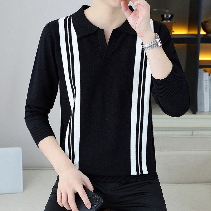 Men's Stylish Polo Knit Sweater Mune Fashion