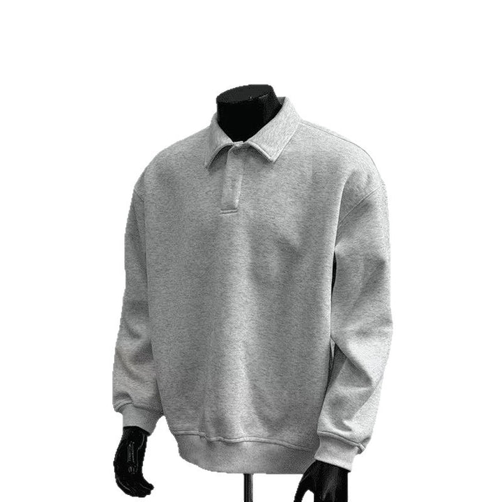 Men's polo shirt sweatshirt with shirt collar and oversized cut Mune Fashion