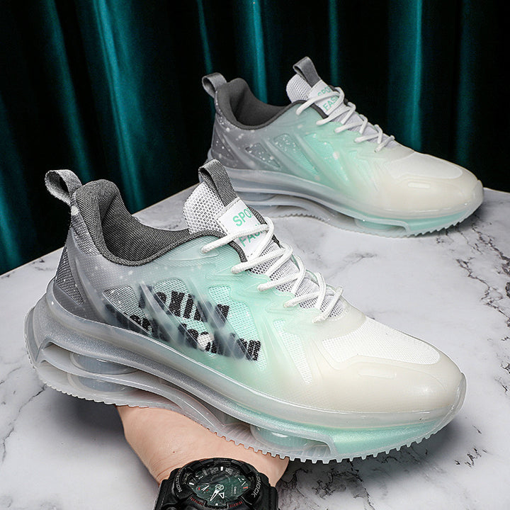 Unisex futuristic transparent Runner with integrated air chamber midsole and reflective tech-mesh Mune Fashion