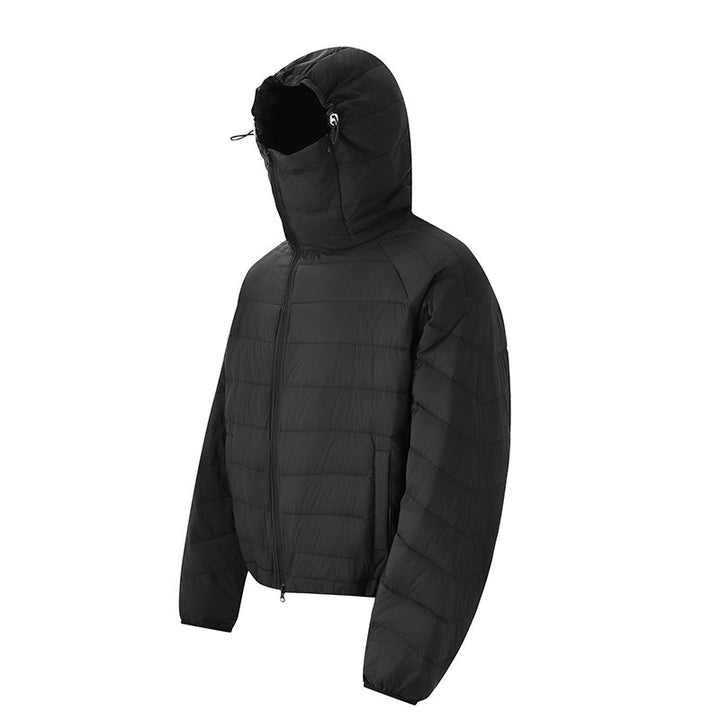 Unisex lightweight padded hooded jacket with thermo insulation, stand-up collar and concealed zipper Mune Fashion