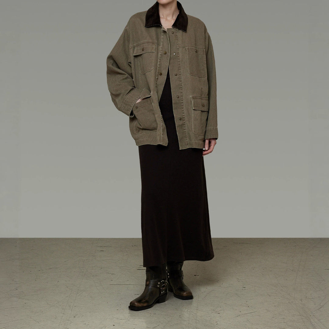 Women Casual Utility Jacket Mune Fashion