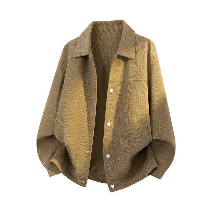 Men's Structure Oversized Shirt Jacket with Padding and Snap Buttons Mune Fashion