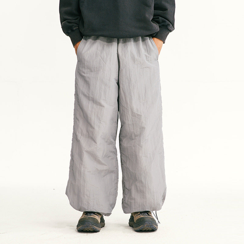 Men's loose-fitting ripstop leisure pants with camouflage pattern and elastic drawstring waistband Mune Fashion