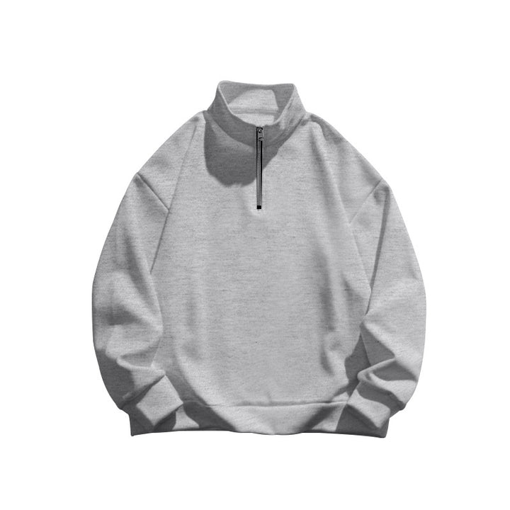 Men's high-collar half-zip sweatshirt with stand-up collar, relaxed oversized fit and ribbed cuffs Mune Fashion