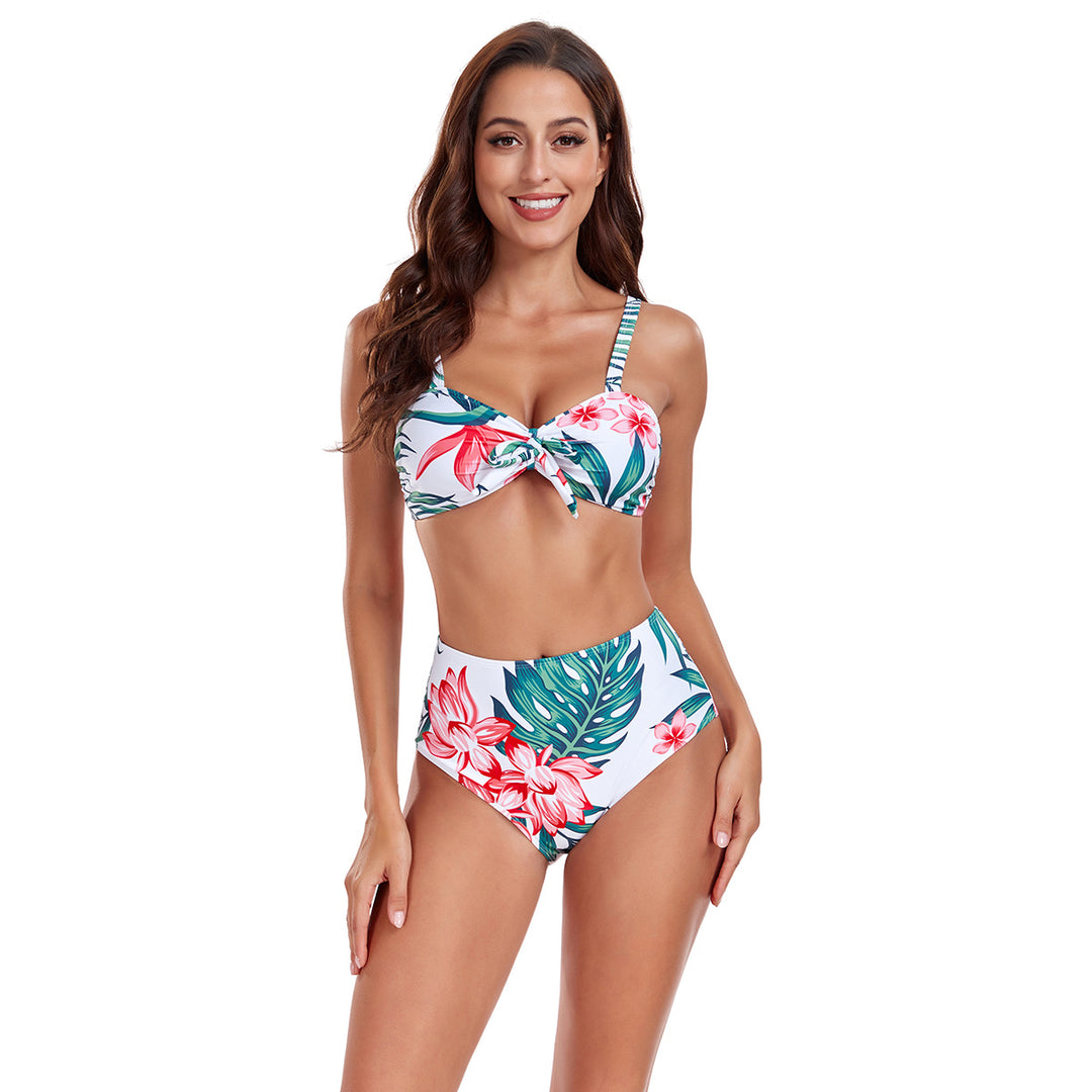 Women's bikini set with floral design and chic overlay Mune Fashion
