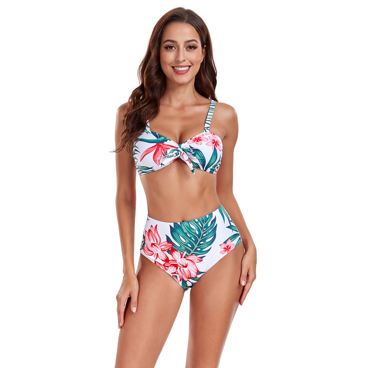Women's bikini set with floral design and chic overlay Mune Fashion