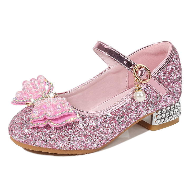 Girls Ballerina Shoes with Glitter and Shimmering Applications Mune Fashion