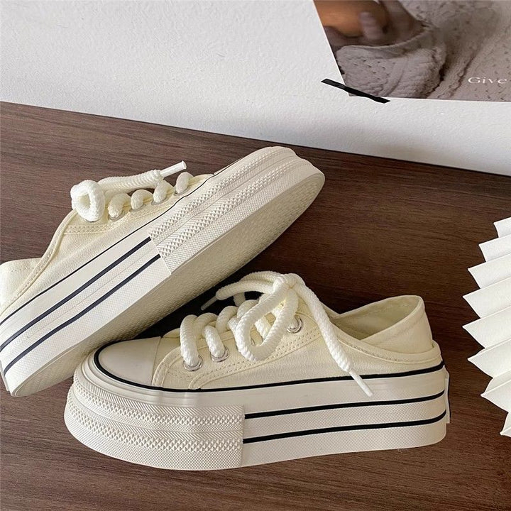 Women's Platform Sneaker with Elastic Laces and Sturdy Profile Mune Fashion