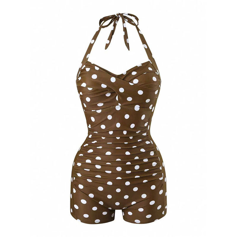 Women's One-Piece Swimsuit with Halterneck Design and Modern Fit Mune Fashion