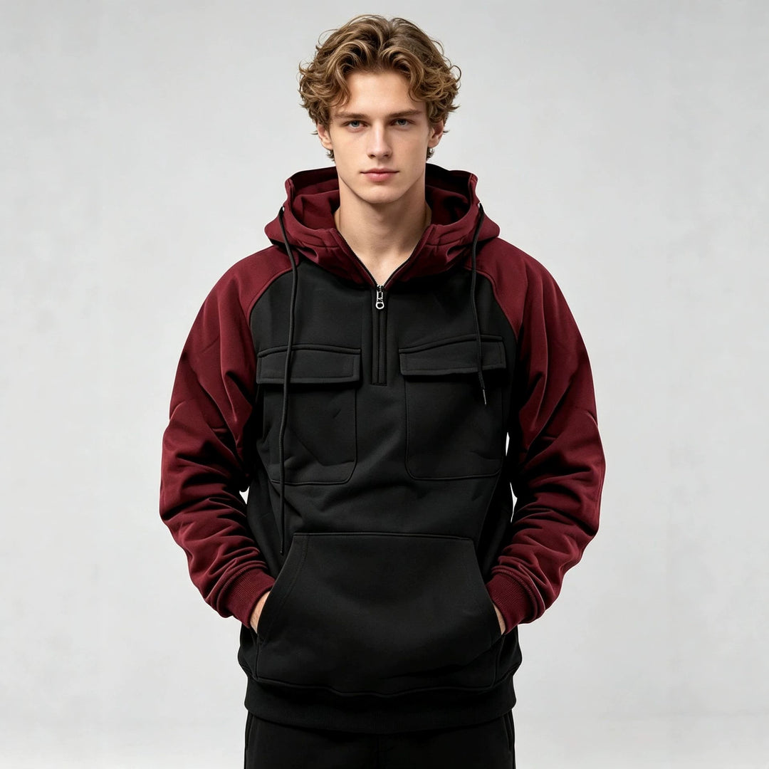 Men's Sporty Hoodie with Functional Pockets