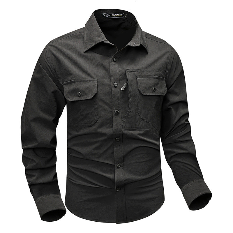 Men's Nano robust ripstop field shirt with chest flaps and zip pocket Mune Fashion