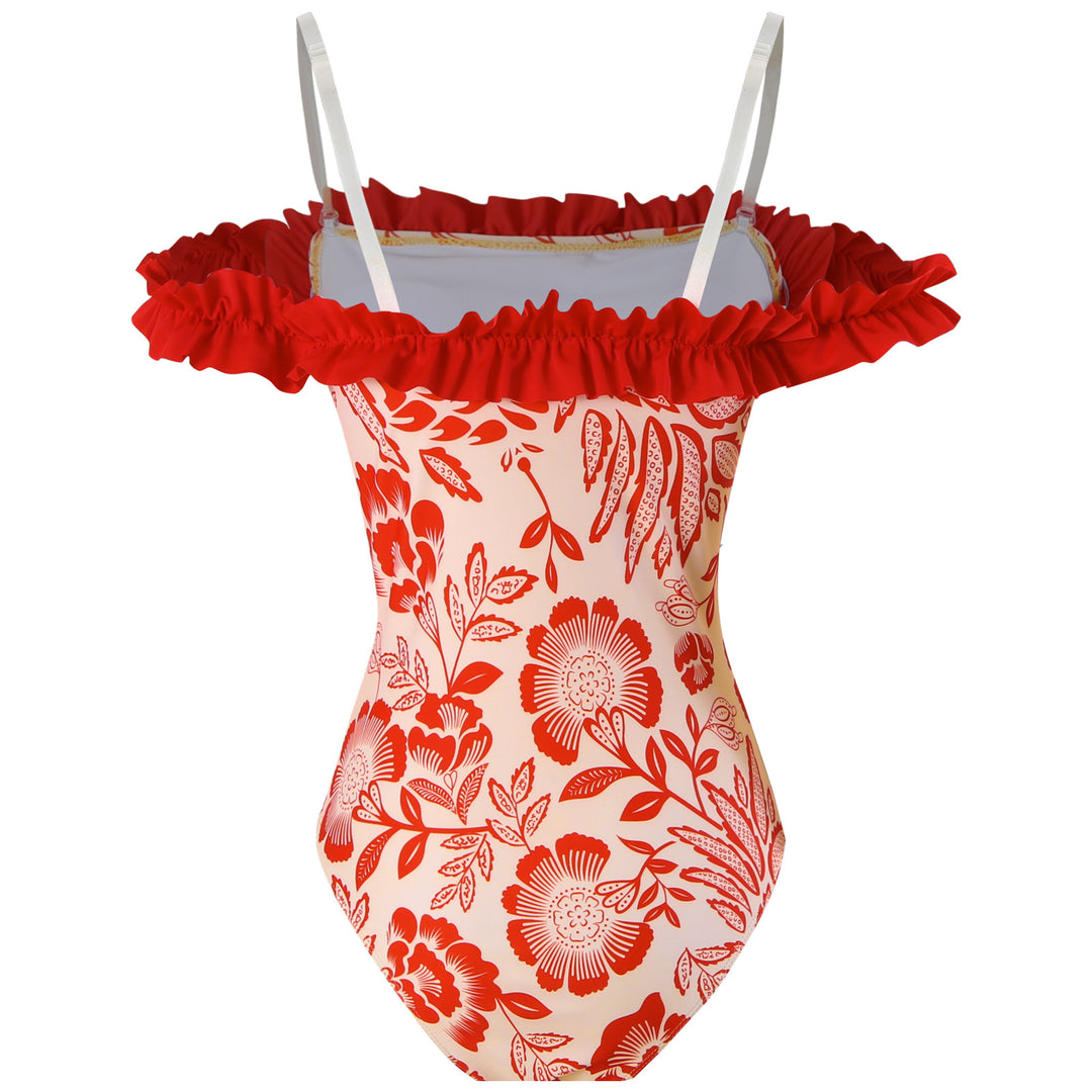 Women's swimsuit with voluminous ruffle hem and matching maxi skirt Mune Fashion