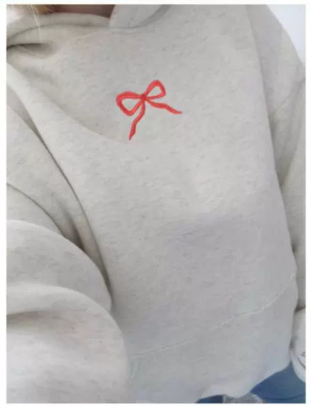 Women's Oversize Hoodie Sweatshirt with Delicate Embroidery on the Front and Embroidered Lettering on the Back Mune Fashion