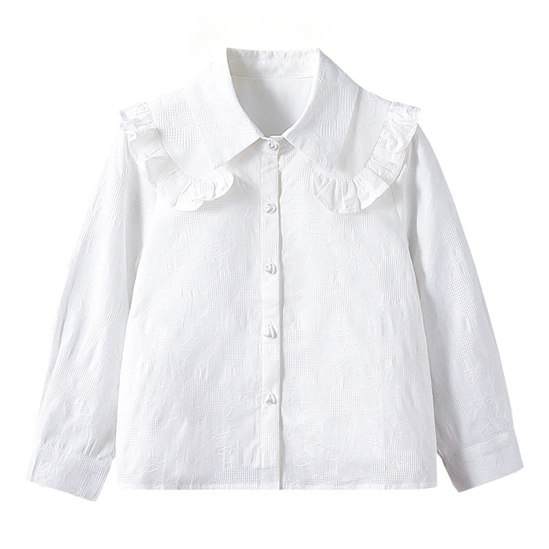 Girls blouse with ruffle details Mune Fashion