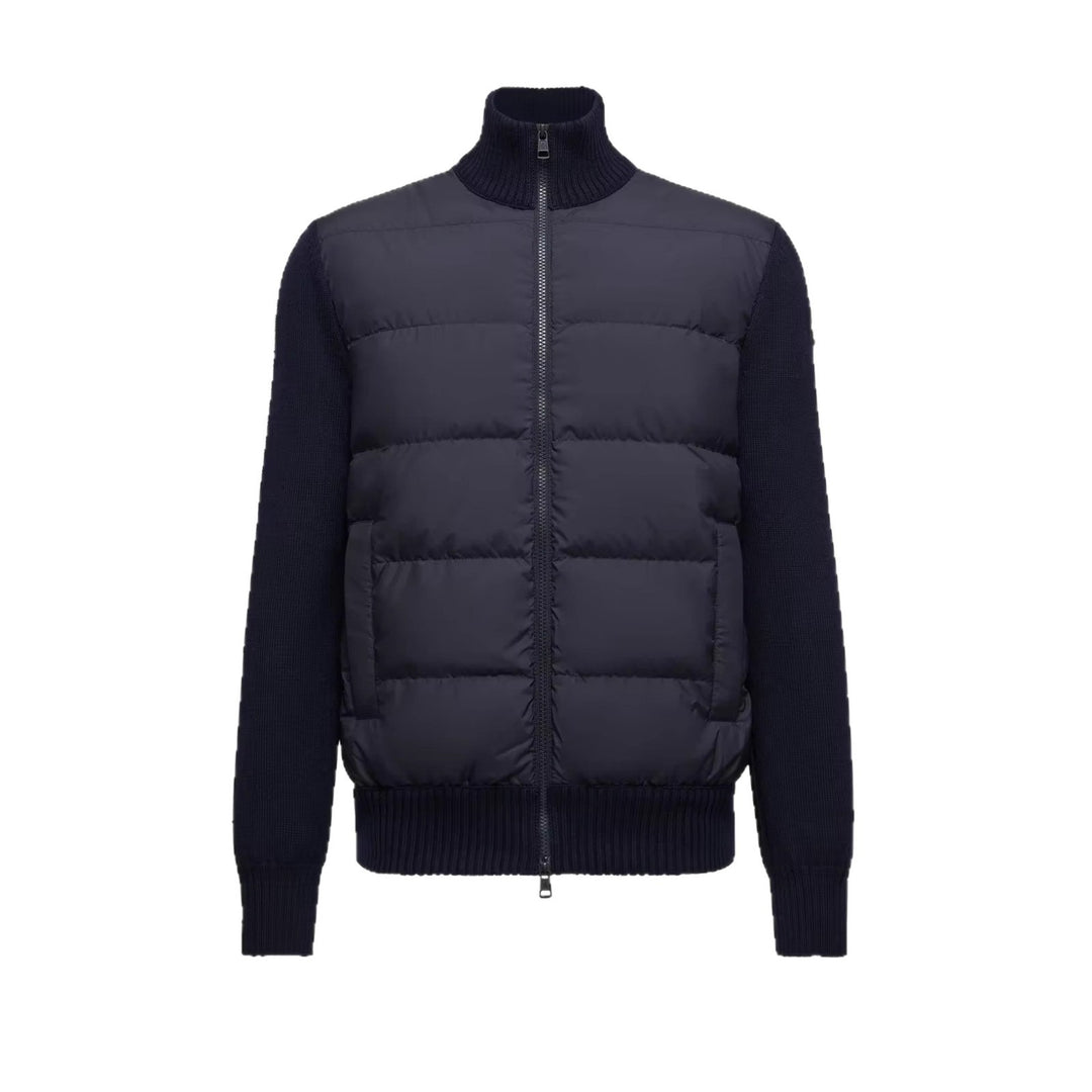 Men's sporty quilted jacket with high collar