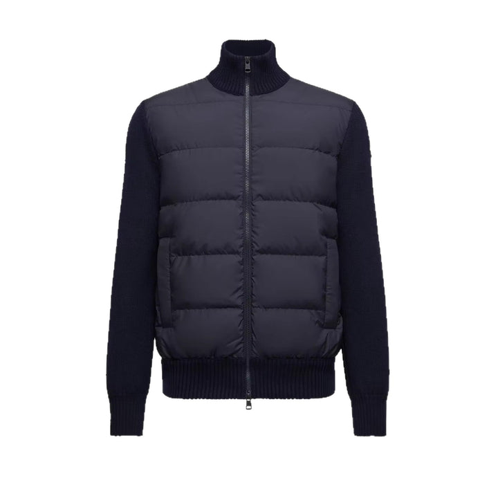 Men's sporty quilted jacket with high collar