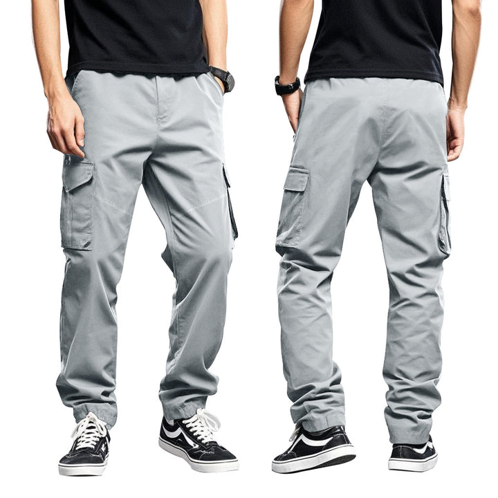 Men's nan utility cargo pants with large patch flap pockets and a tapered silhouette Mune Fashion