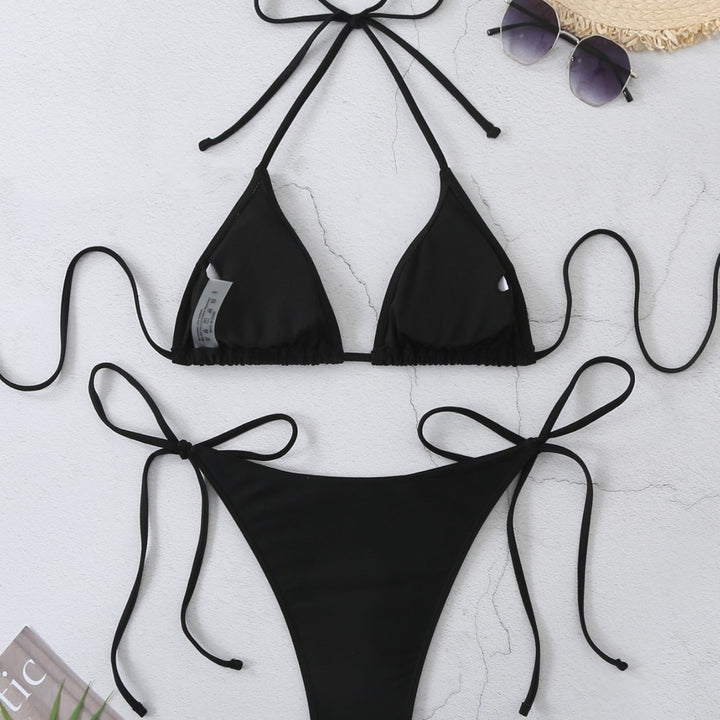 Women's Classic Triangle Bikini with Adjustable Ties Mune Fashion