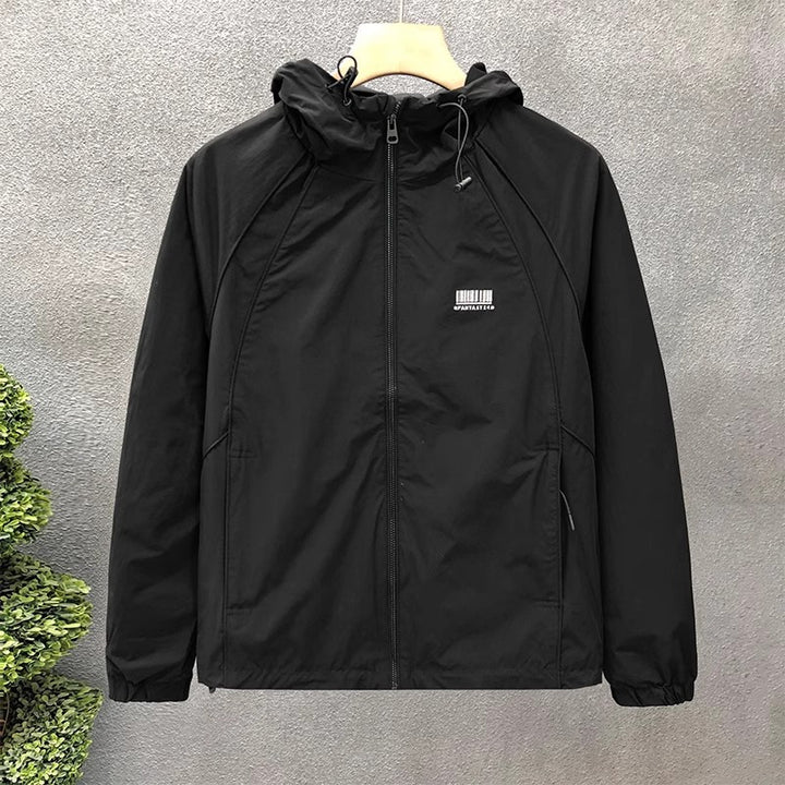 Men's Lightweight Windbreaker with Adjustable Hood Mune Fashion