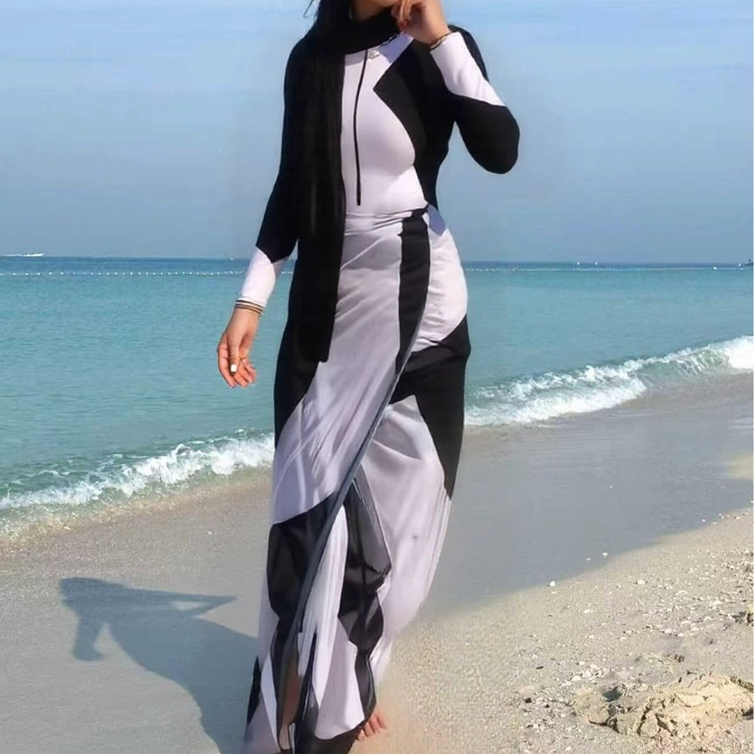 Ladies fashionable UV protection swimsuit with long sleeves Mune Fashion