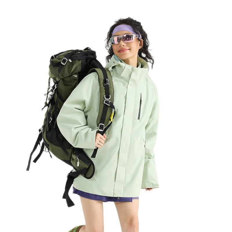 Women's Lightweight Waterproof Parka Hoodie Jacket with Sealed Seams and Drawstring Mune Fashion