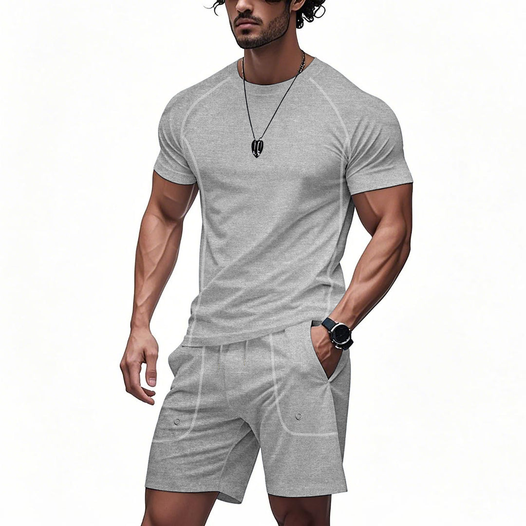 Men's sporty two-piece set made of breathable functional jersey with raglan sleeves Mune Fashion