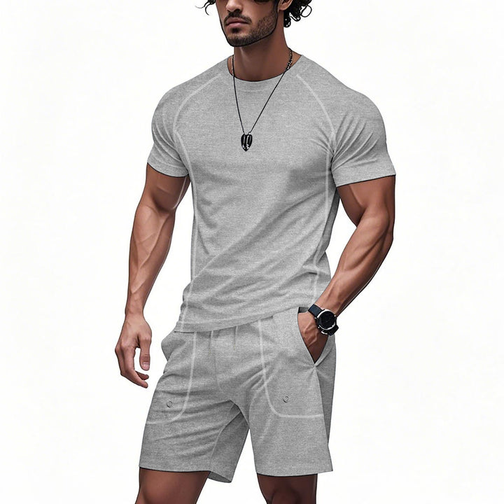Men's sporty two-piece set made of breathable functional jersey with raglan sleeves Mune Fashion