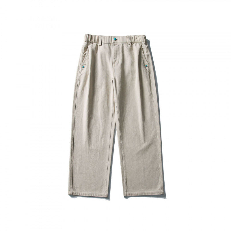 Women Wide-Leg Denim Pants made of durable denim with elastic waistband Mune Fashion