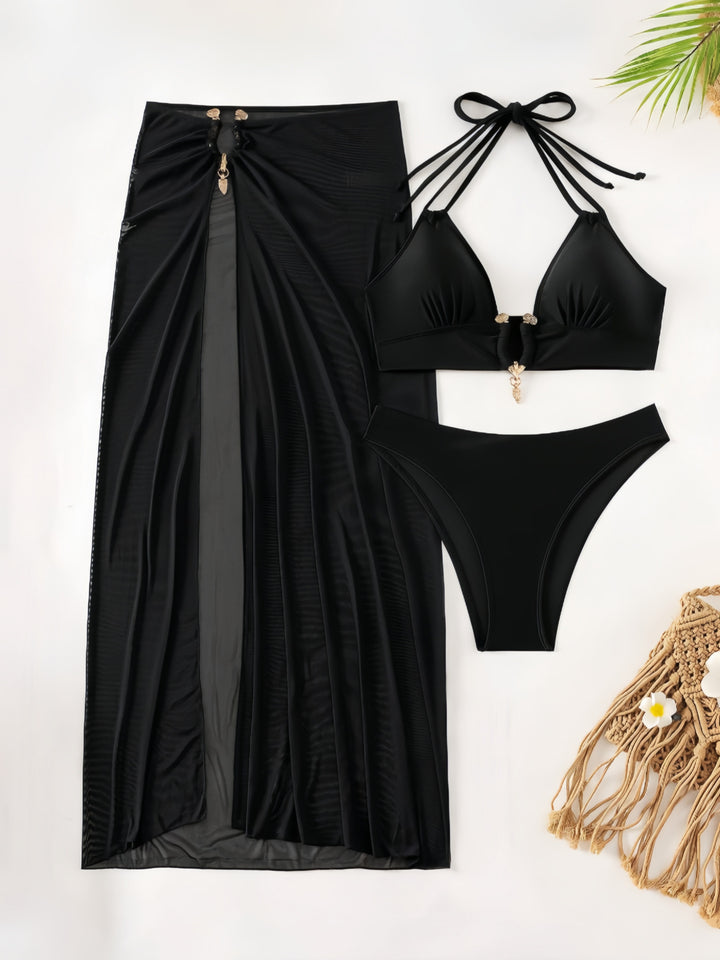 Women's bikini set with transparent maxi skirt Mune Fashion
