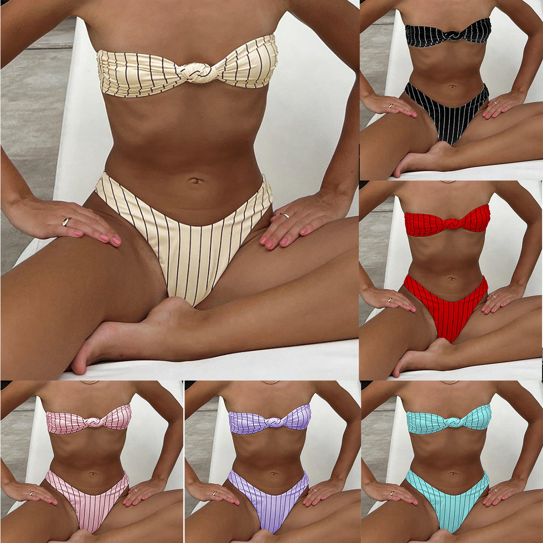Women's bandeau bikini with stylish knot design Mune Fashion