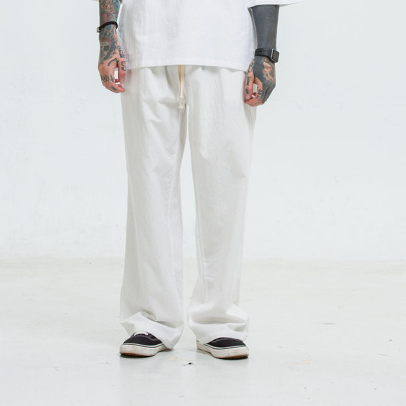 Men's loose-fitting comfort pants with straight leg and elastic band Mune Fashion