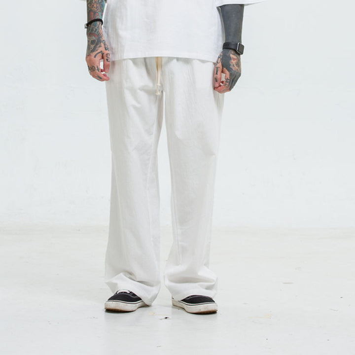 Men's loose-fitting comfort pants with straight leg and elastic band Mune Fashion