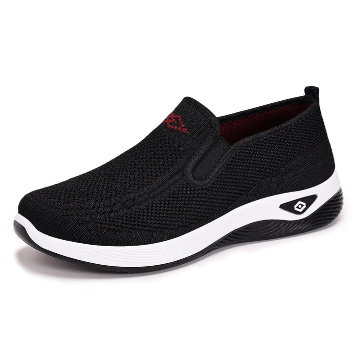 Women nan breathable knitted slip-on leisure shoe with cushioning EVA sole Mune Fashion
