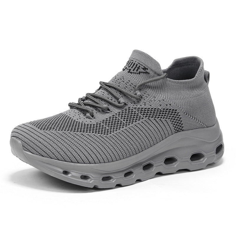 Unisex Breathable Knit Sneakers with Sock-Like Shaft and Cushioned Air Sole Mune Fashion