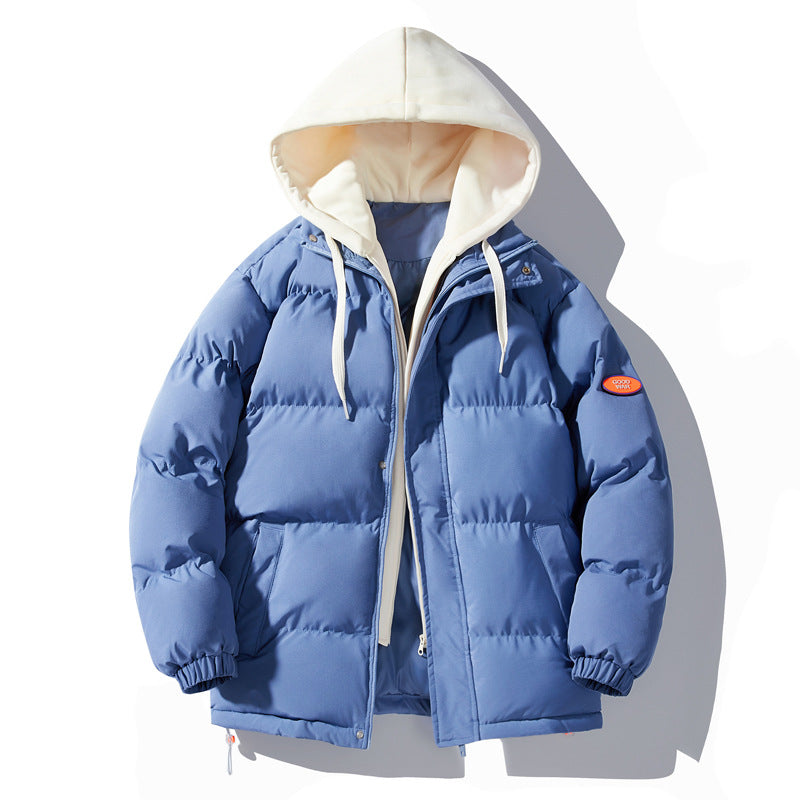 Men's quilted winter jacket with integrated contrast hood insert and insulating thermal filling Mune Fashion