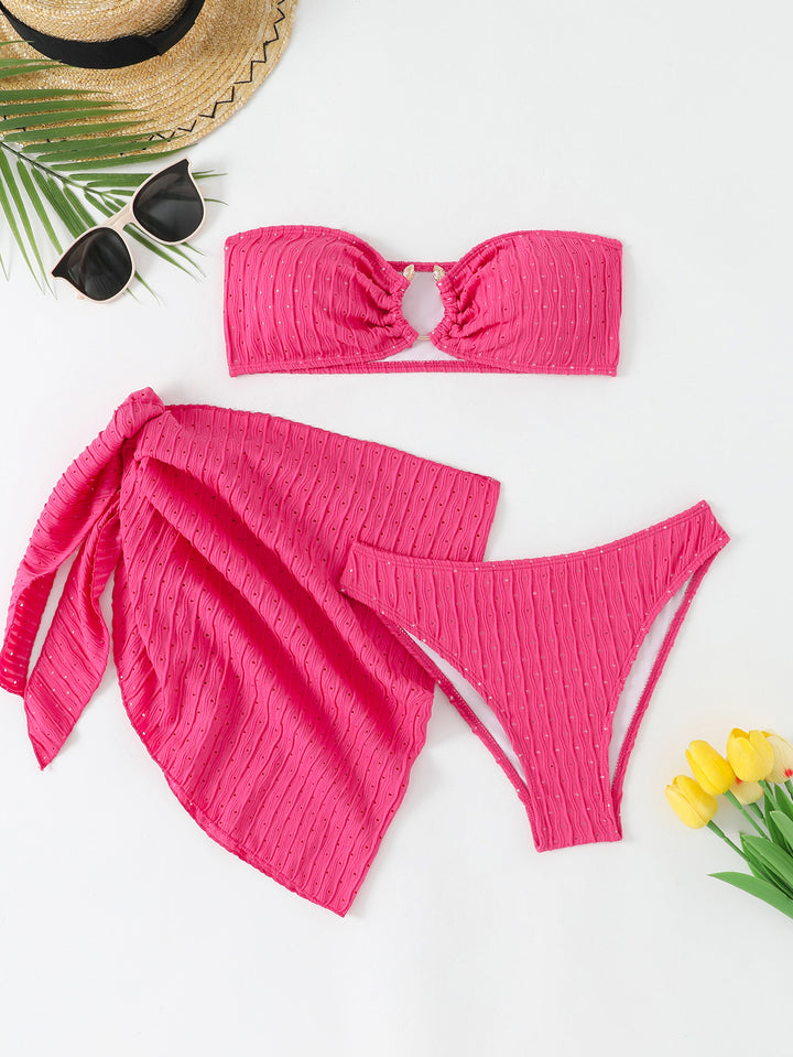 Women's Bandeau Bikini with Elegant Ruffle Structure Mune Fashion