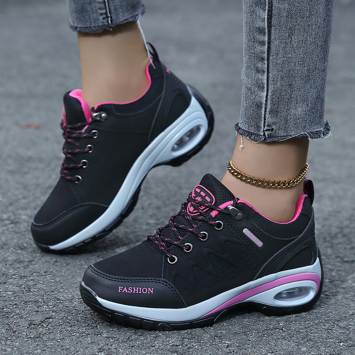 Women Padded Platform Sneakers with Air Cushioning and Ergonomic Comfort Footbed Mune Fashion
