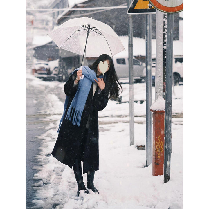Women's Double-Breasted Wool Blend Coat with Oversized Silhouette and Lapel Collar Mune Fashion