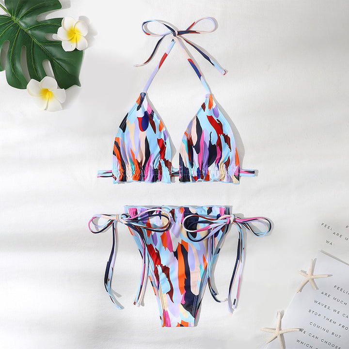 Women Triangle Bikini with Adjustable Ruffle Details Mune Fashion