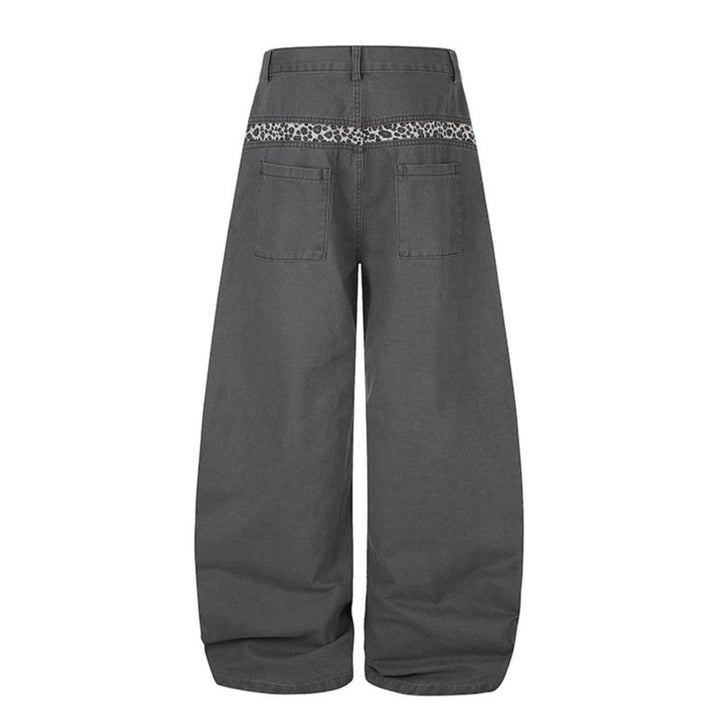 Women Extra Wide Palazzo Trousers with High Waist, Cargo Pockets and Decorative Keychain Mune Fashion