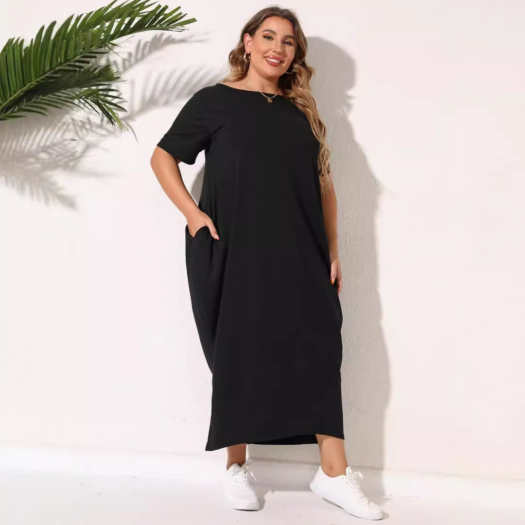 Ladies casual maxi dress with side pockets and comfortable fit Mune Fashion