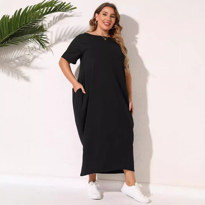 Ladies casual maxi dress with side pockets and comfortable fit Mune Fashion
