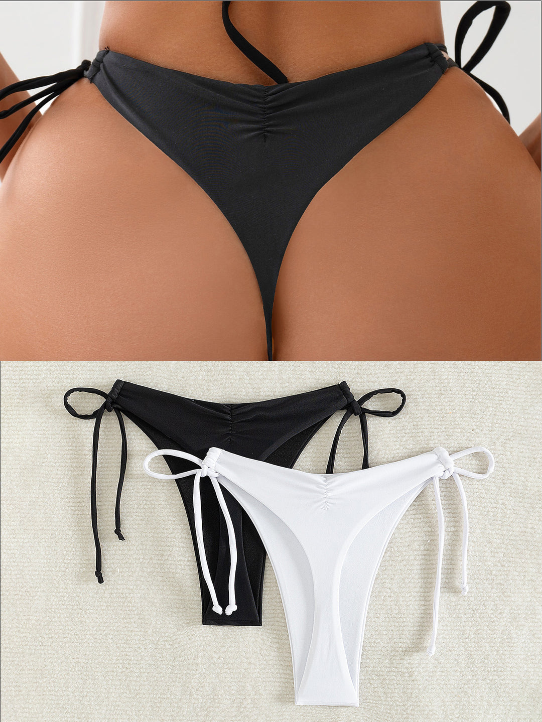 Ladies High-Cut Bikini with Side Ties Mune Fashion